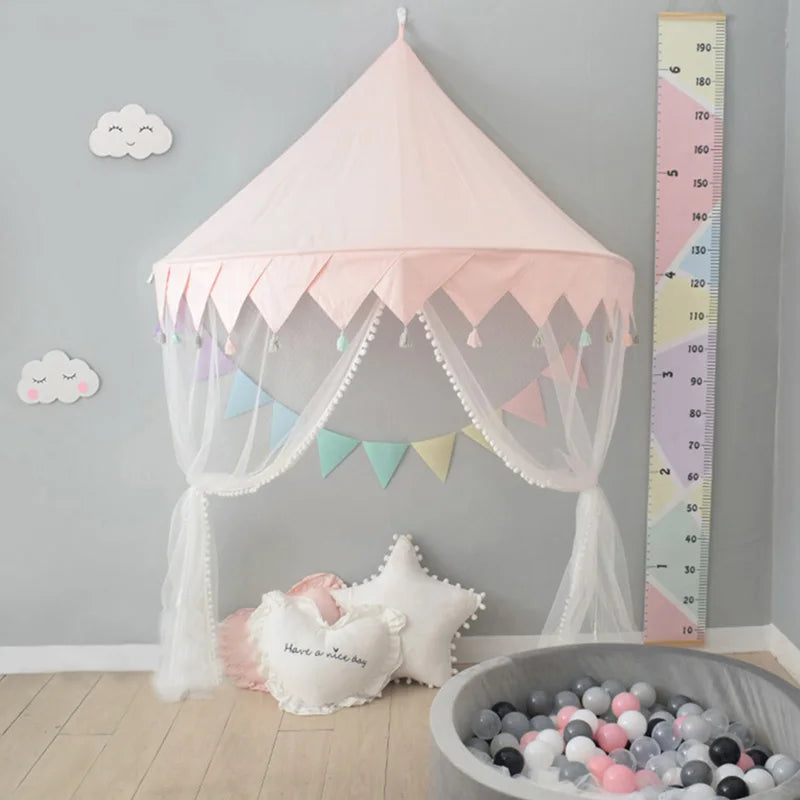 Mosquito Net Tent Nordic Baby Crib Canopy Bed Curtain Kids Play Tent Teepee Baby Crib Mosquito Netting Indoor Outdoor Home Decor