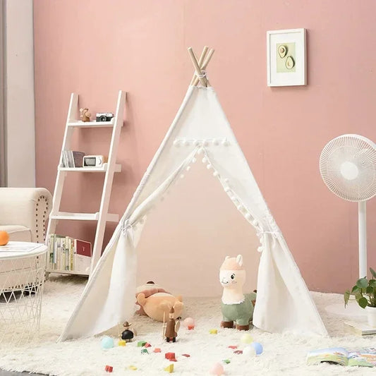 1.35M Portable Tipi Tents for Children Tent for Kids Wigwam for Children Teepee for Girl Play Room Play House for Children